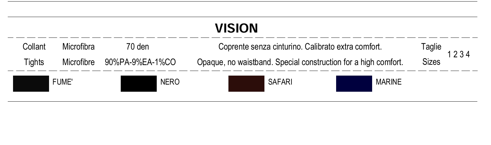 VISION COLLANT COLORI